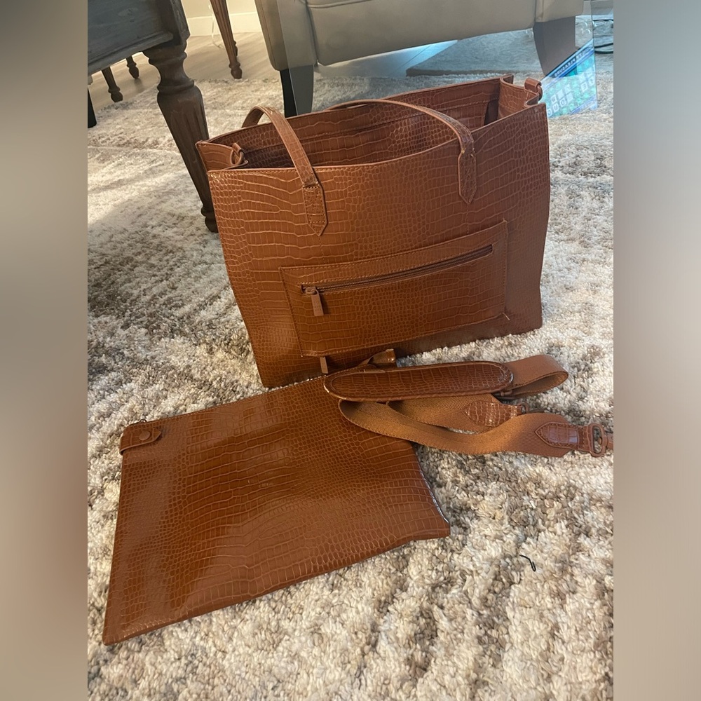 Beis work tote, maple croc, regular size tote